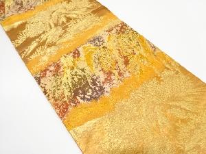 田舎風景模様織り出し 袋帯